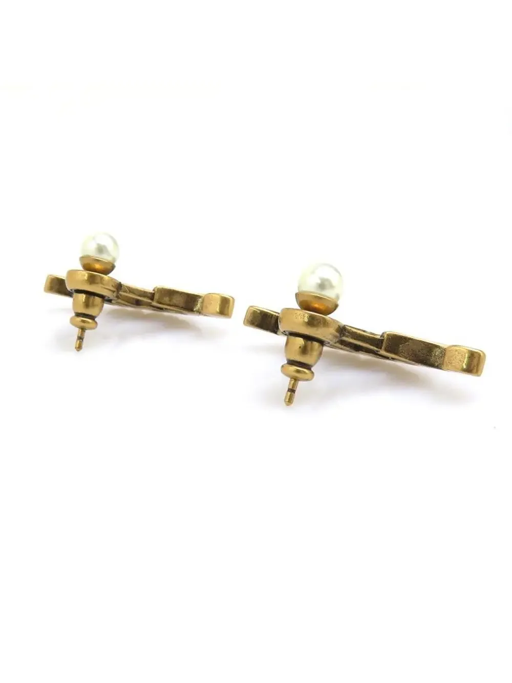 Auth Christian Dior Ja Pierce Earrings #302754C26B
